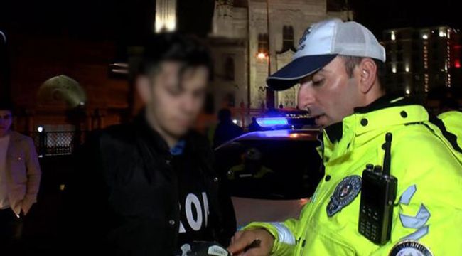 Yeni yılda alkollü yakalanan aday sürücünün ehliyeti iptal edildi
