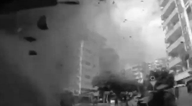 Depremin yıkıcı görüntüsü araç kamerasına böyle yansıdı