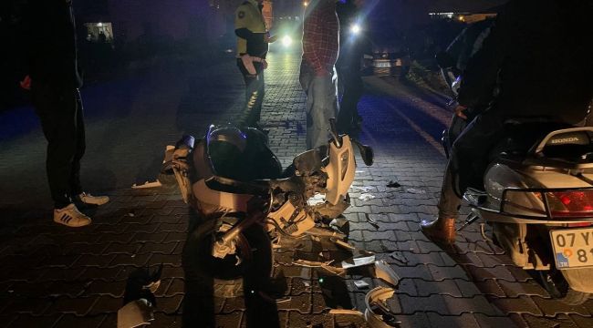 Gazipaşa’da otomobille motosiklet çarpıştı