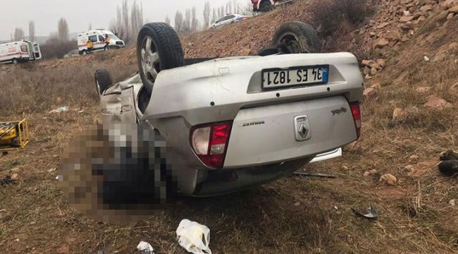Sivas'ta cenaze yolunda kaza