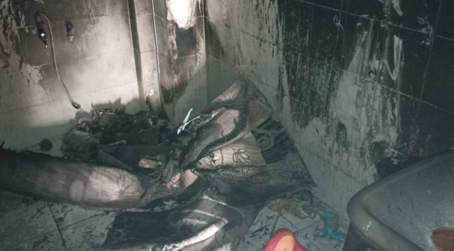 Şofben patlayan apartmanda korku dolu anlar