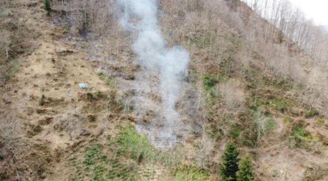 Trabzon’da 2 ilçede örtü yangınları