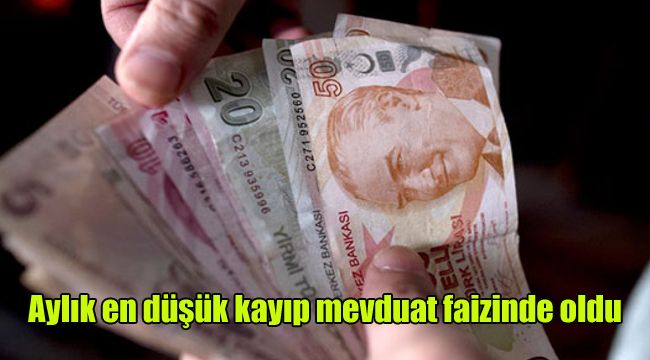 Aylık en düşük kayıp mevduat faizinde oldu