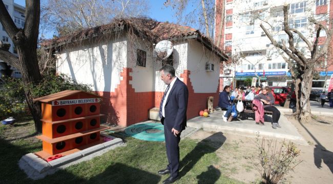 Bayraklı’da kedi evlerinin sayısı 20’ye yükseldi