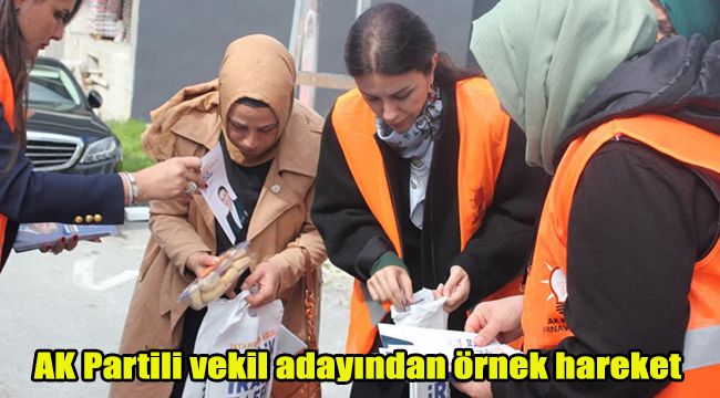 AK Partili vekil adayından örnek hareket