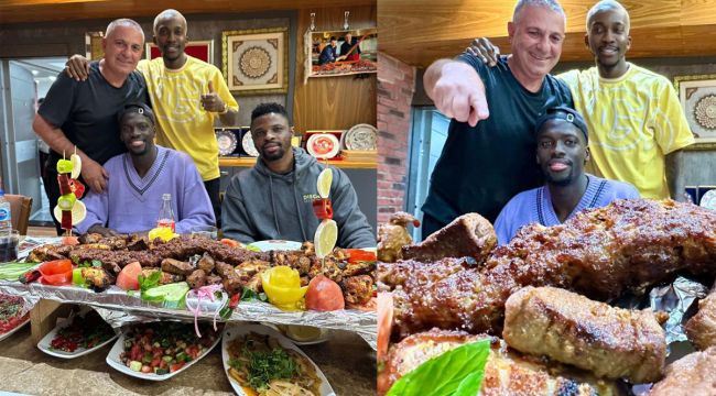 Badou Ndiaye ve Onyekuru'nun kebap keyfi