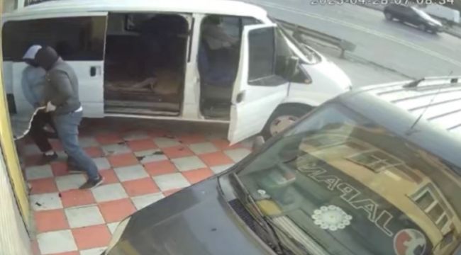 Şişli'de minibüsle soygun girişimi
