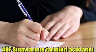 AÖF Sınavlarının tarihleri açıklandı