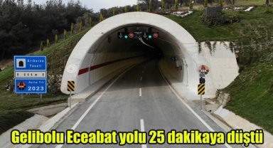 Gelibolu Eceabat yolu 25 dakikaya düştü