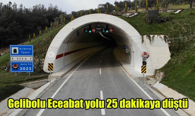 Gelibolu Eceabat yolu 25 dakikaya düştü