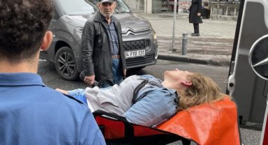 İşyerinin yandığını gören kadın sinir krizi geçirdi