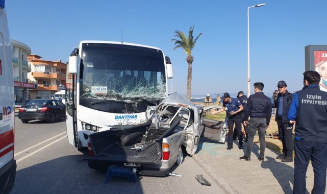 İzmir'de kazada 1 kişinin öldüğü 6 kişinin yaralandı