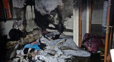 Müstakil ev cayır cayır yandı