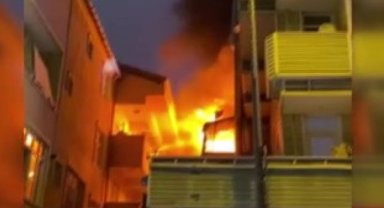 Seçim kutlaması sırasında eve havai fişek isabet etti