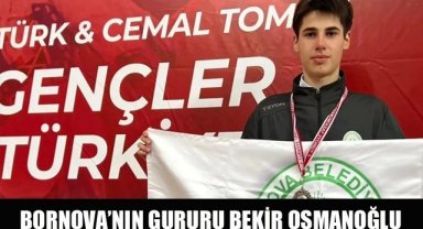 Bornova’nın gururu Bekir Osmanoğlu: Genç taekwondocu Türkiye ikincisi