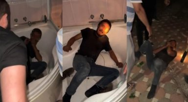 Deprem hırsızını jakuzide dövdüler