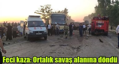 Feci kaza: Ortalık savaş alanına döndü