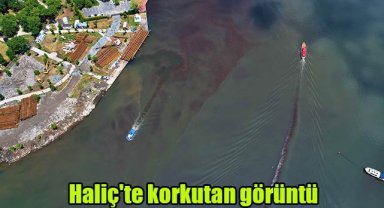 Haliç'te korkutan görüntü