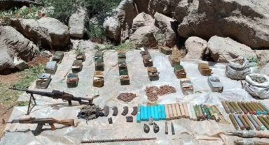 Irak'ın kuzeyinde teröristlere ait mühimmat ele geçirildi