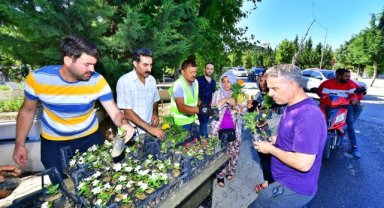 İzmir Büyükşehir Belediyesi’nden mezarlıklarda çiçek sürprizi