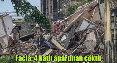 4 katlı apartman çöktü