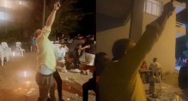 Asker eğlencesinde silahla ateş edip davetlilere korku dolu anlar yaşattı