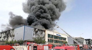 Başkentte fabrika yangını