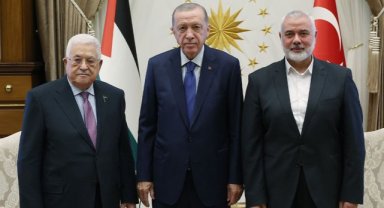 Cumhurbaşkanı Erdoğan, Filistin Devlet Başkanı Abbas ve Haniye ile görüştü