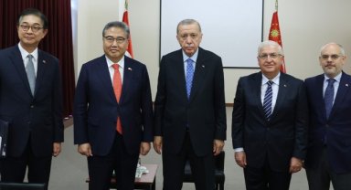 Cumhurbaşkanı Erdoğan Kore Dışişleri Bakanı Jin ile görüştü