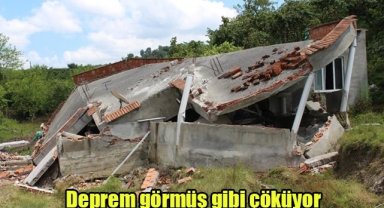 Deprem görmüş gibi çöküyor
