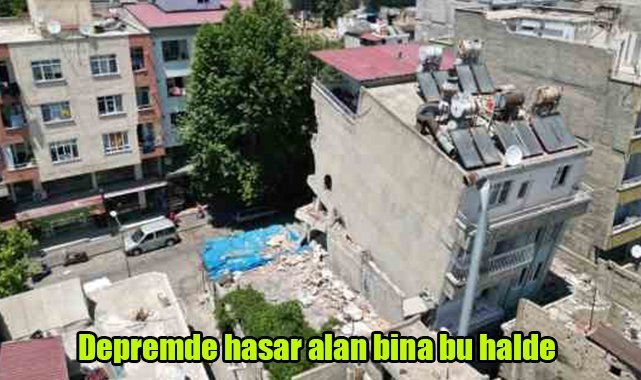 Depremde hasar alan bina bu halde