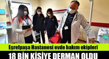 Eşrefpaşa Hastanesi evde bakım ekipleri 18 bin kişiye derman oldu