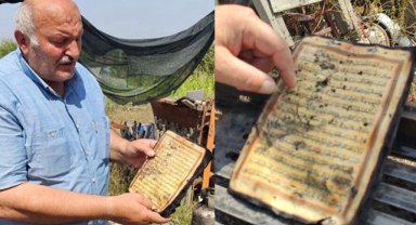 Eyüpsultan’da küle dönen evden geriye sadece Kur’an-ı Kerim kaldı