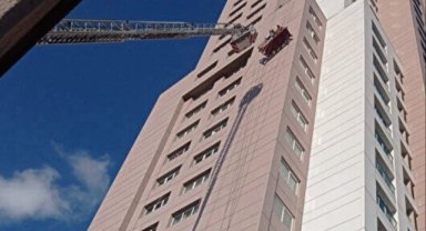 Eyüpsultan’da metrelerce yükseklikte korku dolu anlar