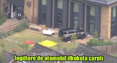İngiltere'de otomobil ilkokula çarptı