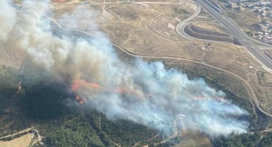 İzmir'de ormanlık alanda çıkan yangına 6 uçakla müdahale