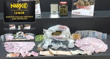 İzmir'de uyuşturucu operasyonu: Çok sayıda madde ele geçirildi