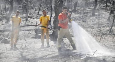 İzmir Kınık’taki yangında Devlet millet el ele verdi
