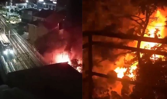 Kağıthane’de yeşillik alanda yangın