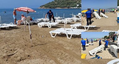 Menderes'te zabıtadan sahil denetimi