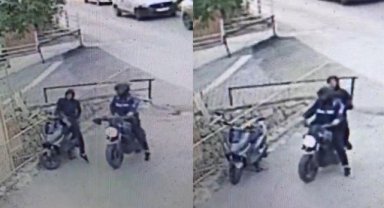 Motosikletle gelip motosiklet çaldılar