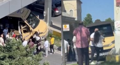 Siniri krizi geçirip minibüsün direksiyonunu kırdı