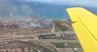 Tatilcileri korkutan yangın