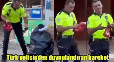Türk polisinden duygulandıran hareket