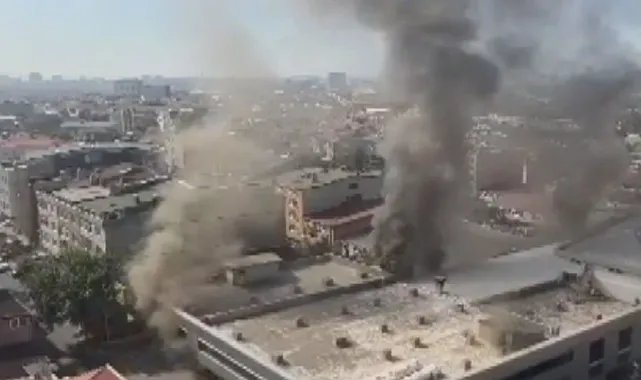 Bayrampaşa'da bir iş merkezinde yangın