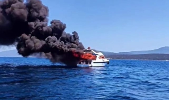 Bodrum’da milyon dolarlık tekne alev topuna döndü