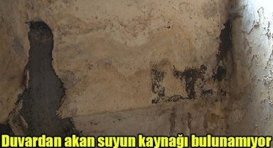 Duvardan akan suyun kaynağı bulunamıyor