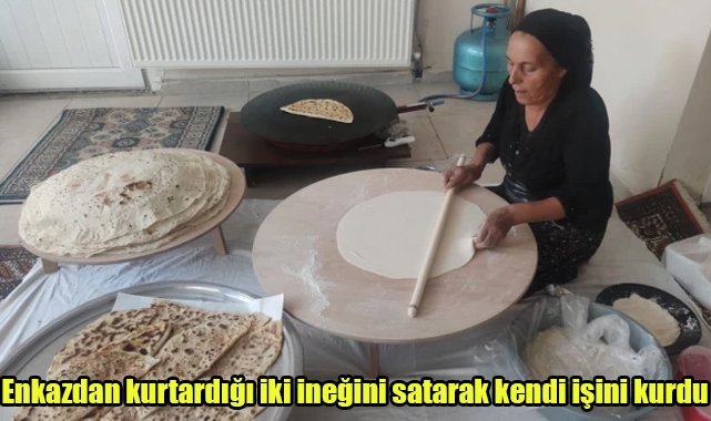 Enkazdan kurtardığı iki ineğini satarak kendi işinin patronu oldu