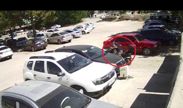 Hastane otoparkından motosiklet hırsızlığı