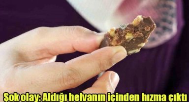 Şok olay: Aldığı helvanın içinden hızma çıktı